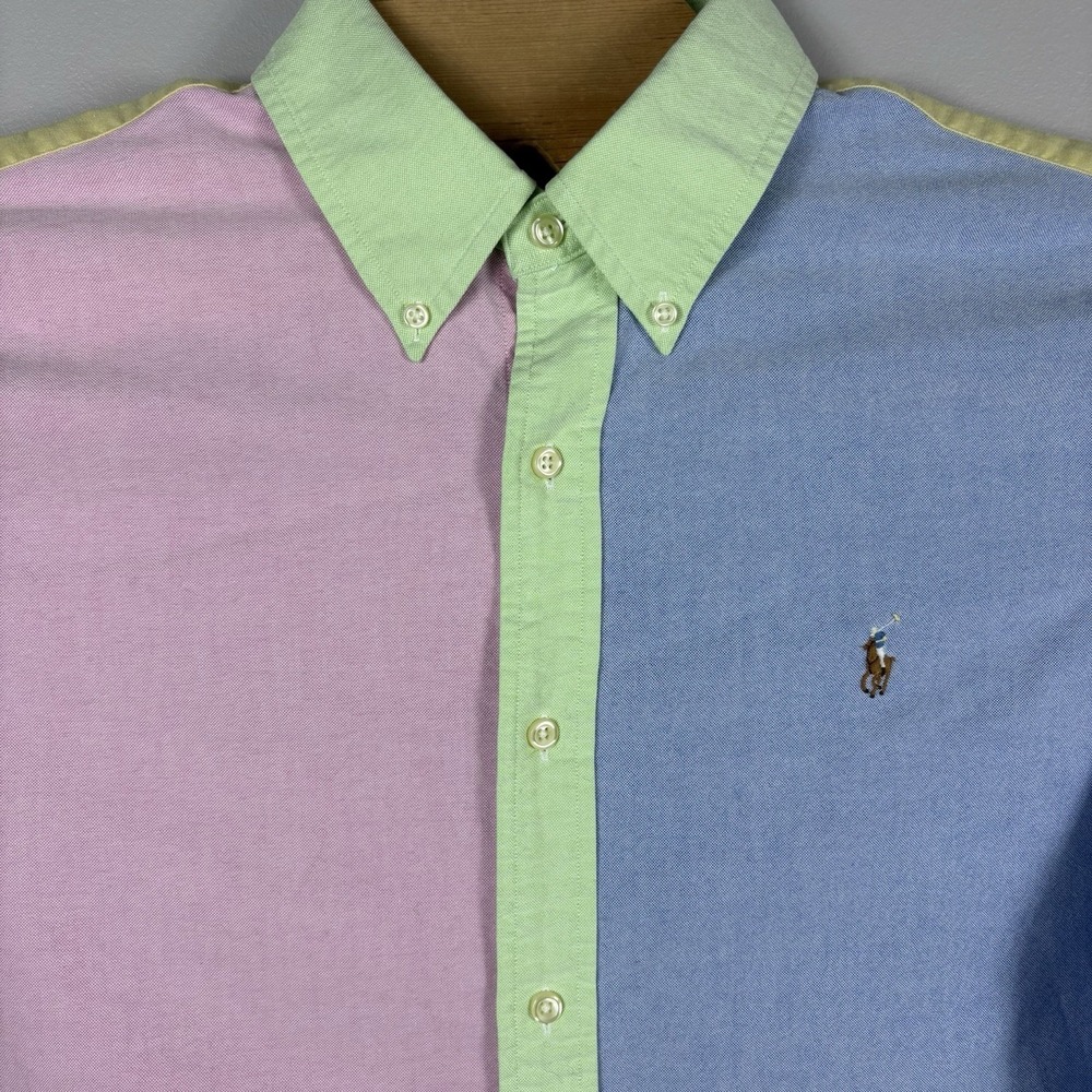 Ralph Lauren Men's Large Classic Fit Colorblock Button Down Long Sleeve Shirt - Picture 1 of 6